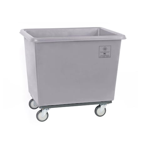 R&B Wire Products Poly Cube Truck, Gray, Polyethylene, Steel, 42.5 in L, 30 in W, 38 in H, 16 Bushel Volume Capacity 4616G